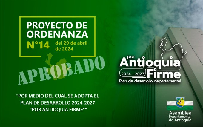 Aprobado el Plan Desarrollo del Departamento para el 2024-2027