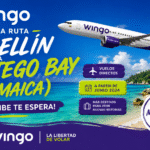 Antioquia despega hacia Jamaica: Wingo inaugura nueva ruta directa hacia Montego Bay